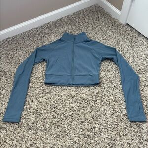 Cropped zip up jacket